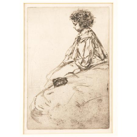 Appraisal: James Abbott McNeill Whistler BIBI LALOUETTE Etching and drypoint Estimate