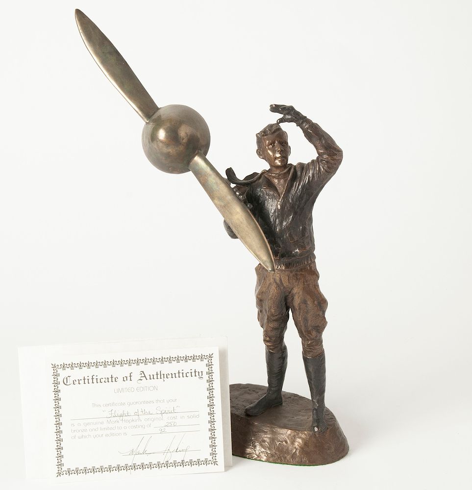 Appraisal: Charles Lindbergh Bronze Flight of the Spirit Statue number or