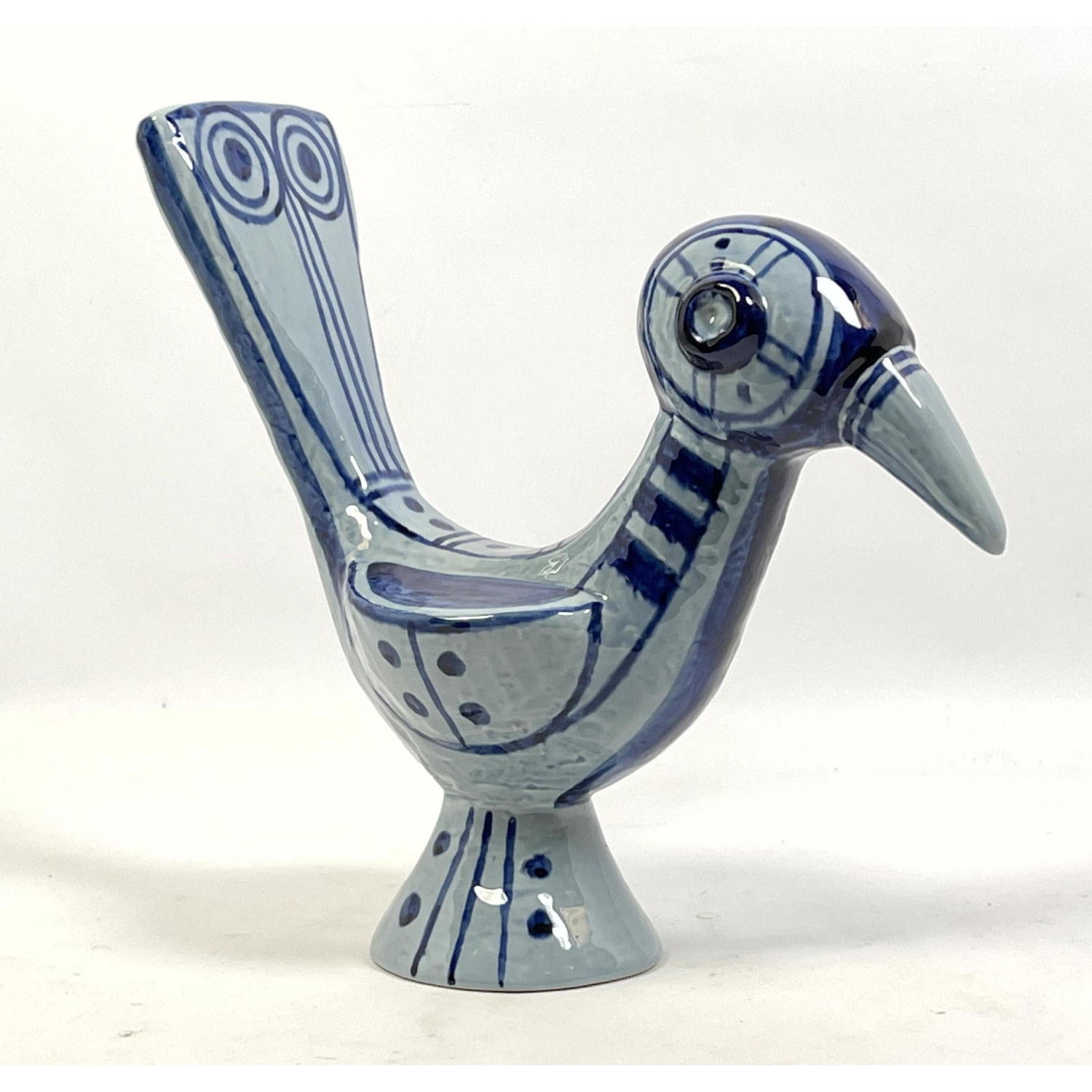 Appraisal: SOHOLM Glazed Pottery Sculpture of a Bird Made in Denmark