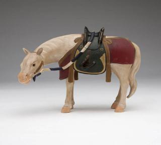 Appraisal: A Japanese ceramic horse Edo Period - Hakata-style of carved