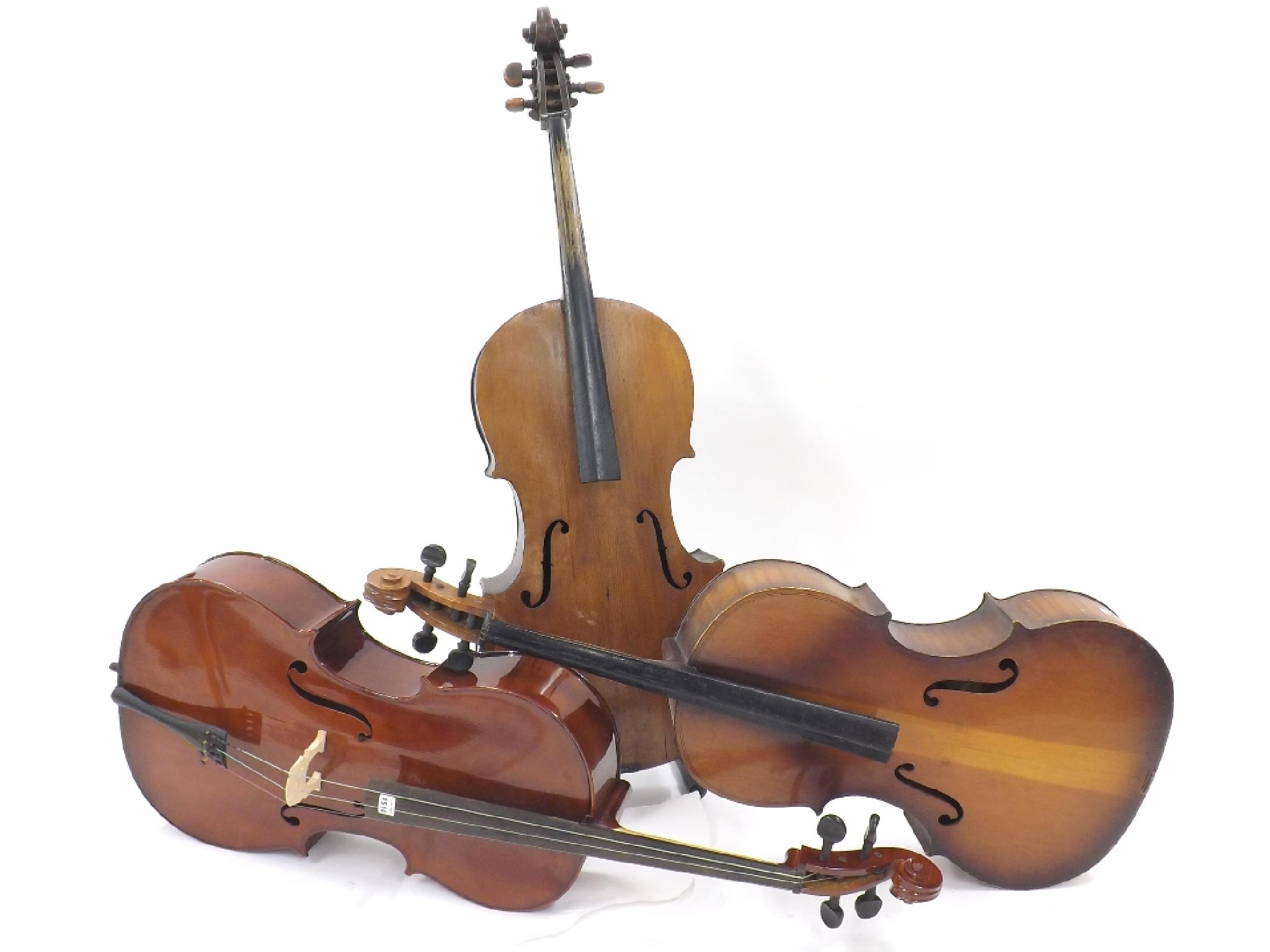 Appraisal: Old full size violoncello in need of extensive restoration also