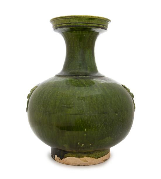 Appraisal: Sale Lot A Chinese Green Glazed Pottery Wine Jar han