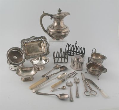 Appraisal: A mixed lot a modern hot water jug two sauce