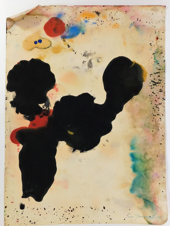 Appraisal: TARO YAMAMOTO ABSTRACT EXPRESSIONIST WC PAINTING California Connecticut New York