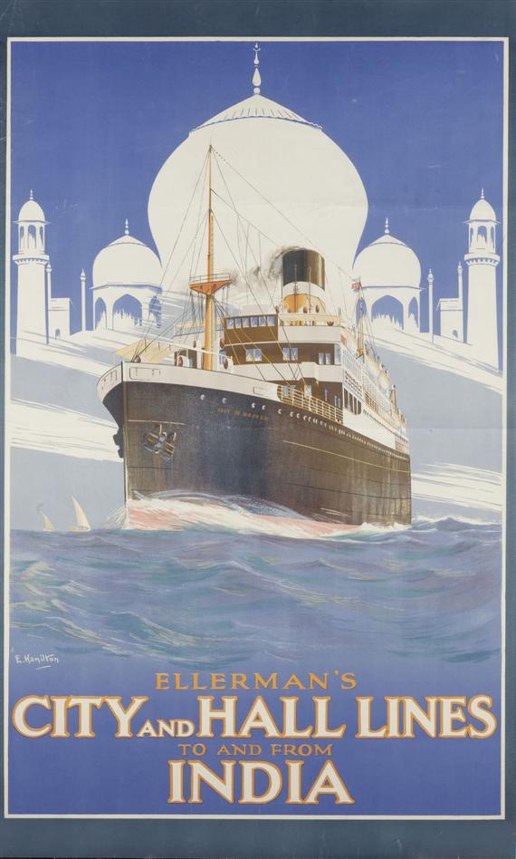 Appraisal: POSTER -Ellerman's City and Hall lines to and from India