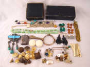 Appraisal: A mixed lot comprising costume jewellery military buttons a single