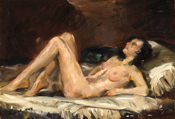 Appraisal: Maurice Logan - Reclining Nude signed 'Maurice Logan' lower left