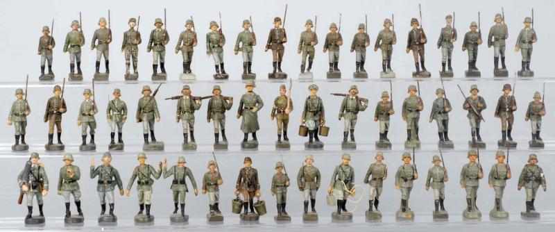 Appraisal: Lot of Elastolin Other German Army Marchers Condition Good