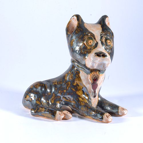 Appraisal: BILLY RAY HUSSEY POTTERY DOGstamped for the Southern Folk Pottery