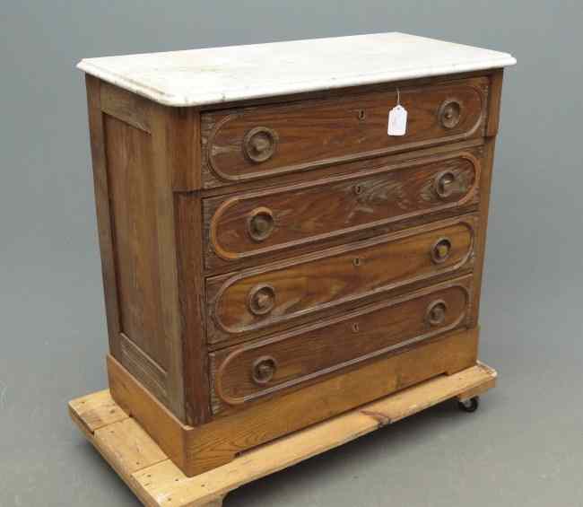 Appraisal: Victorian marble top chest drawers '' W '' D ''