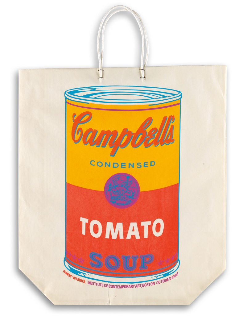 Appraisal: ANDY WARHOL Campbell's Soup Can on a Shopping Bag Color