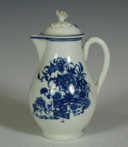 Appraisal: An th century Worcester sparrow beak jug and cover decorated