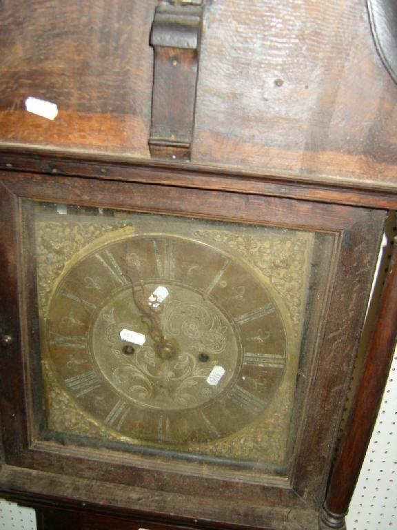 Appraisal: A Georgian oak longcase clock the trunk with full length