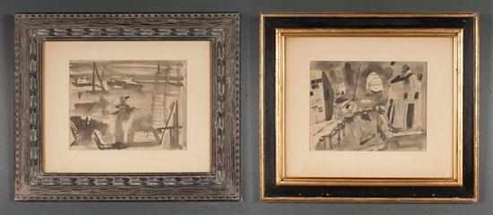 Appraisal: John Deforest Stull American - Two studies for water scenes