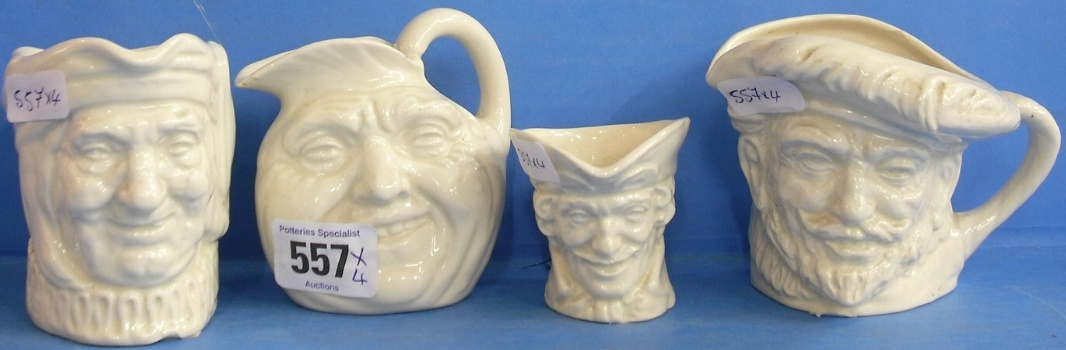 Appraisal: Royal Doulton Small All White Character Jugs Cavalier underglaze chip