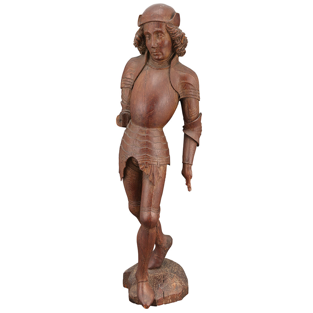 Appraisal: Continental Oak Standing Figure of a Man th Century or