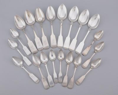 Appraisal: A Mixed Lot of American Coin Silver Spoons Consisting of