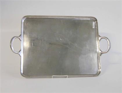 Appraisal: Sterling silver serving traypossibly cuban early th century