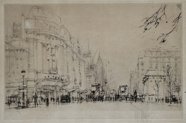 Appraisal: William Walcot British - A view of Oxford Street from