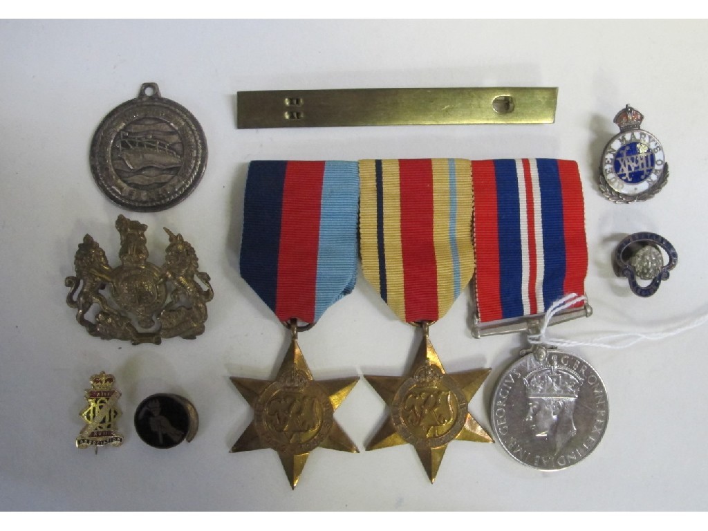 Appraisal: Lot comprising group of WWII medals and stars with assorted