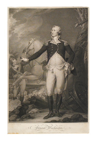 Appraisal: WASHINGTON GEORGE--PRINTS Cheesman Thomas engraver General Washington Stipple engraving tightly