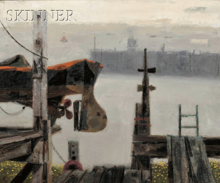 Appraisal: Attributed to Joseph Hirsch American - Staten Island Shipyard Unsigned