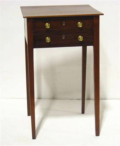 Appraisal: Federal mahogany stand The square top above a conforming case