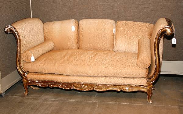 Appraisal: A Louis XV style painted and parcel gilt daybed late