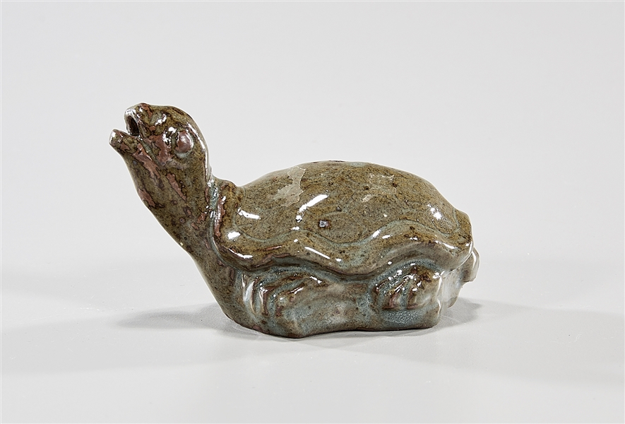 Appraisal: Korean glazed ceramic turtle form water dropper x x approx