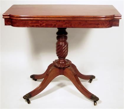 Appraisal: Federal mahogany folding top games table philadelphia pa early th