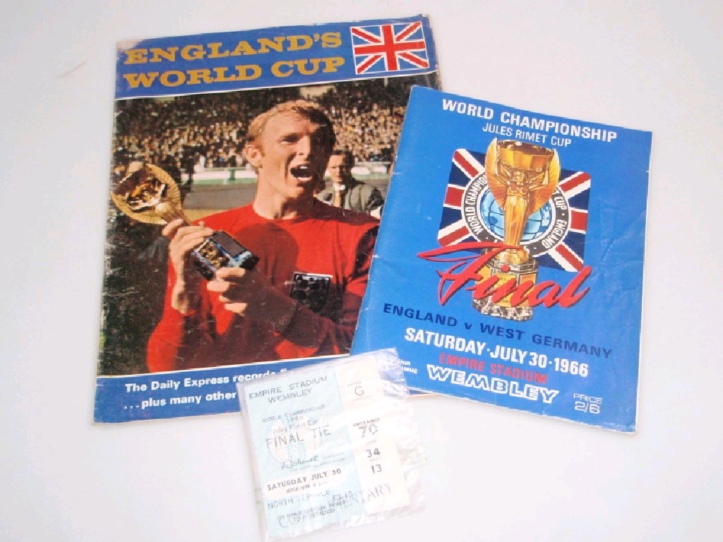 Appraisal: England v West Germany World Cup Programme and a North