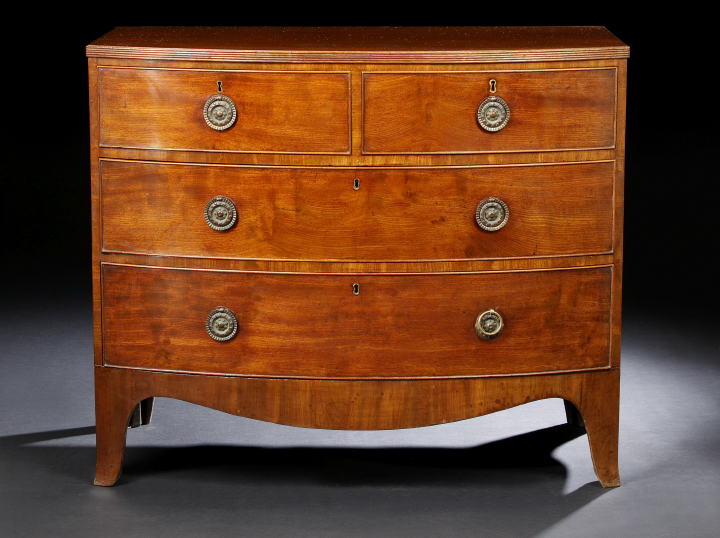 Appraisal: George III Mahogany Bowfront Chest early th century the bowed