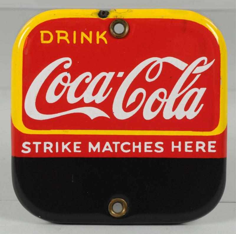 Appraisal: Circa Canadian Coca-Cola Matchstriker Four top edge chips and nicks