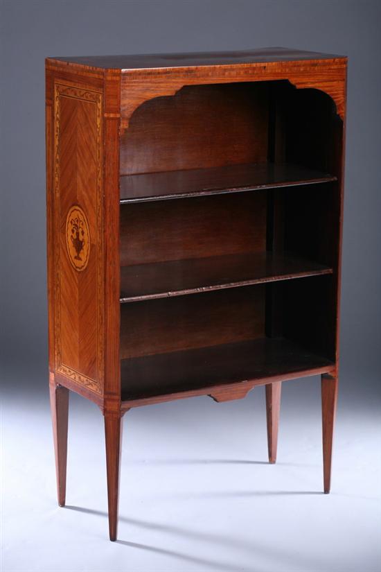 Appraisal: CONTINENTAL NEOCLASSICAL STYLE MIXED WOOD BOOKCASE late th century with