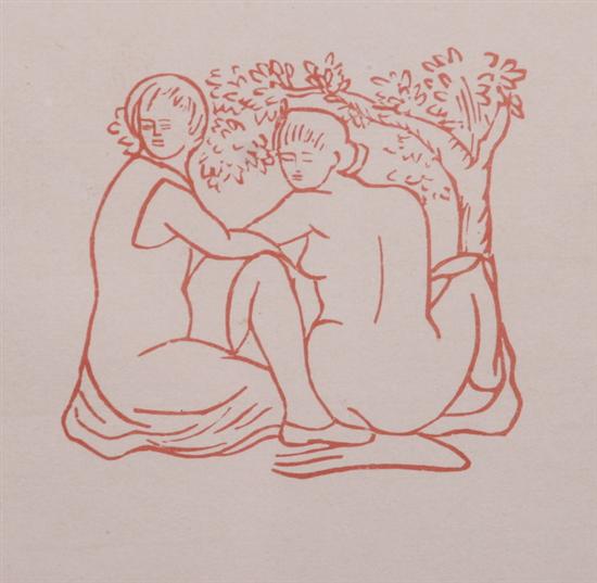 Appraisal: ARISTIDE MAILLOL French - ILLUSTRATION FROM LES GEORGIQUES woodcut on