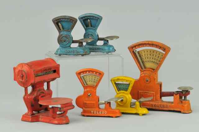 Appraisal: CAST IRON TOY SCALES Includes example from Arcade and Kilgore