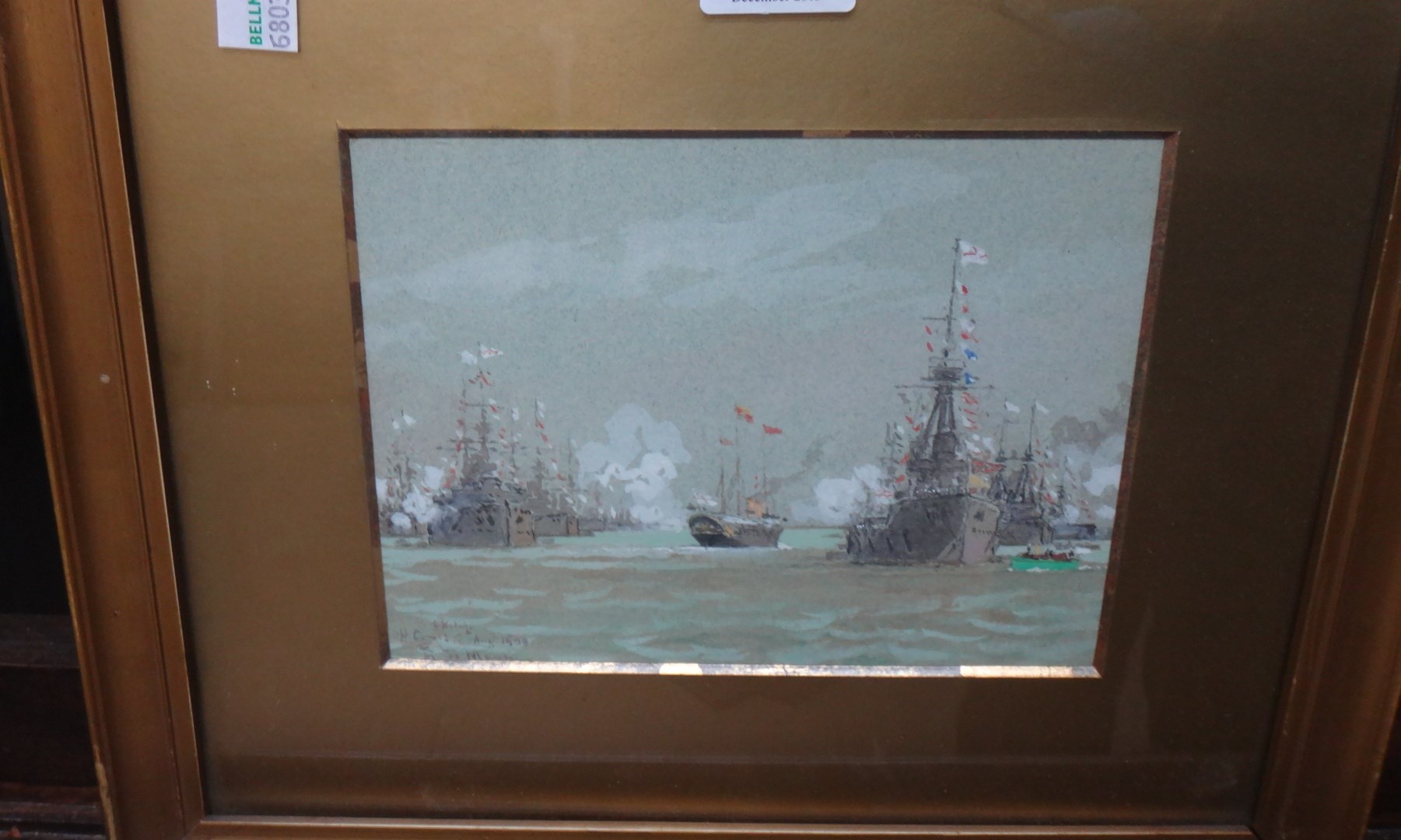 Appraisal: Edoardo de Martino - Sketch off Cowes watercolour and bodycolour