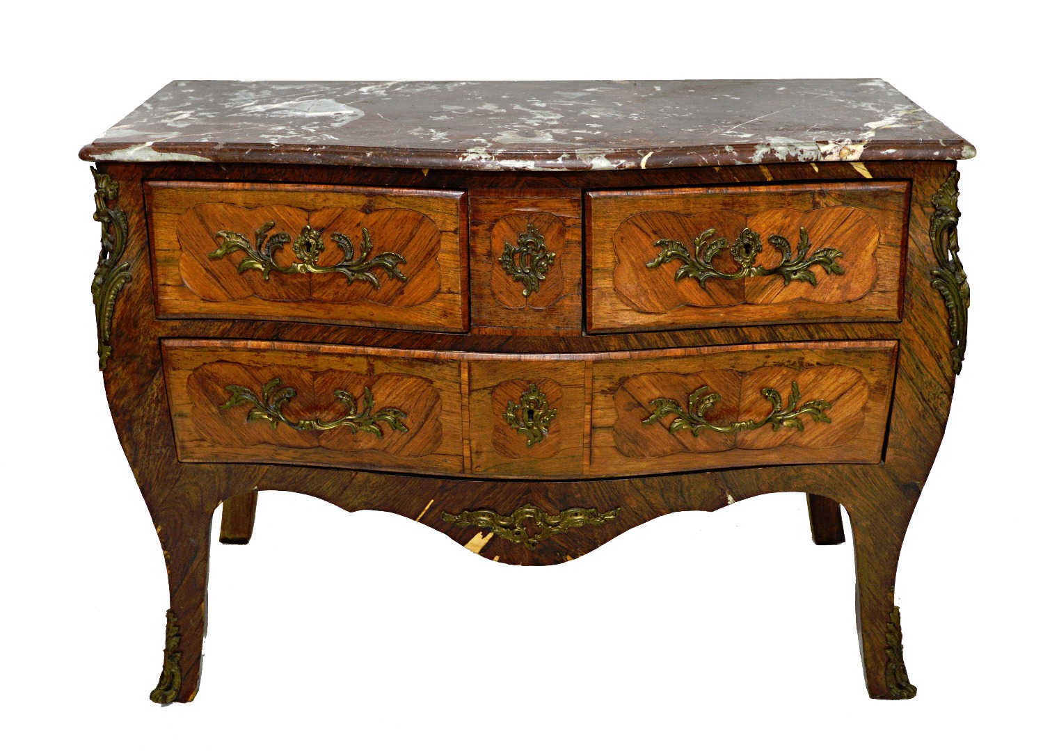 Appraisal: An th century style gilt metal mounted rosewood and kingwood