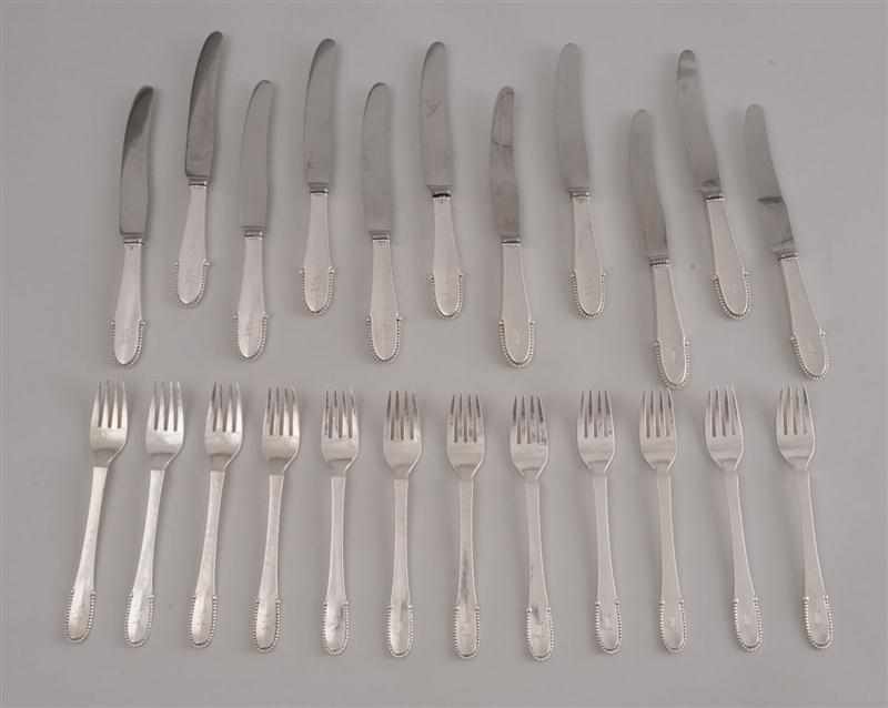 Appraisal: ELEVEN GEORG JENSEN BUTTER KNIVES WITH STAINLESS STEEL BLADES AND