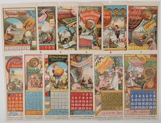 Appraisal: A Dozen Russell Morgan Calendar Pages Cincinnati Some margin chipping