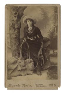 Appraisal: Cabinet Card Photo of Adelaide Carlisle of Thayer's Apache Show