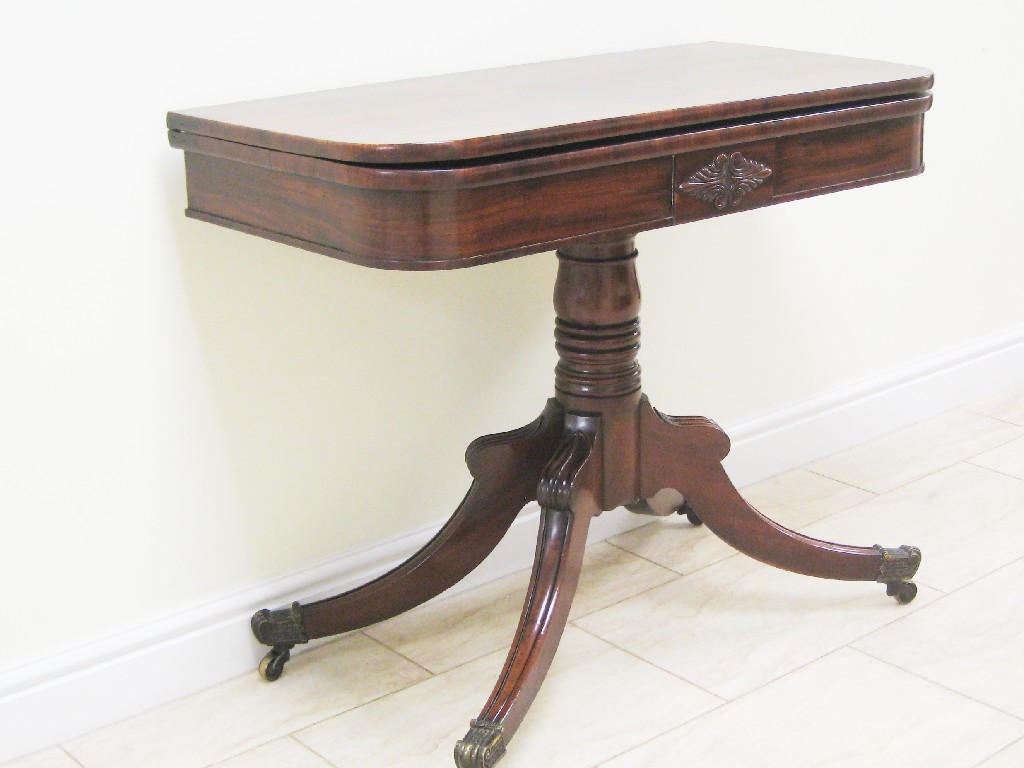 Appraisal: An early th Century mahogany Tea Table with rounded rectangular