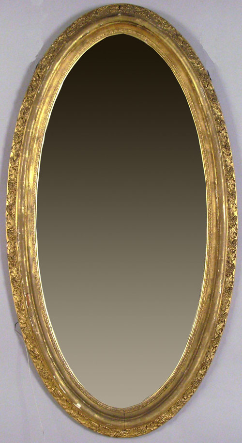 Appraisal: Victorian parcel gilt mirror l w