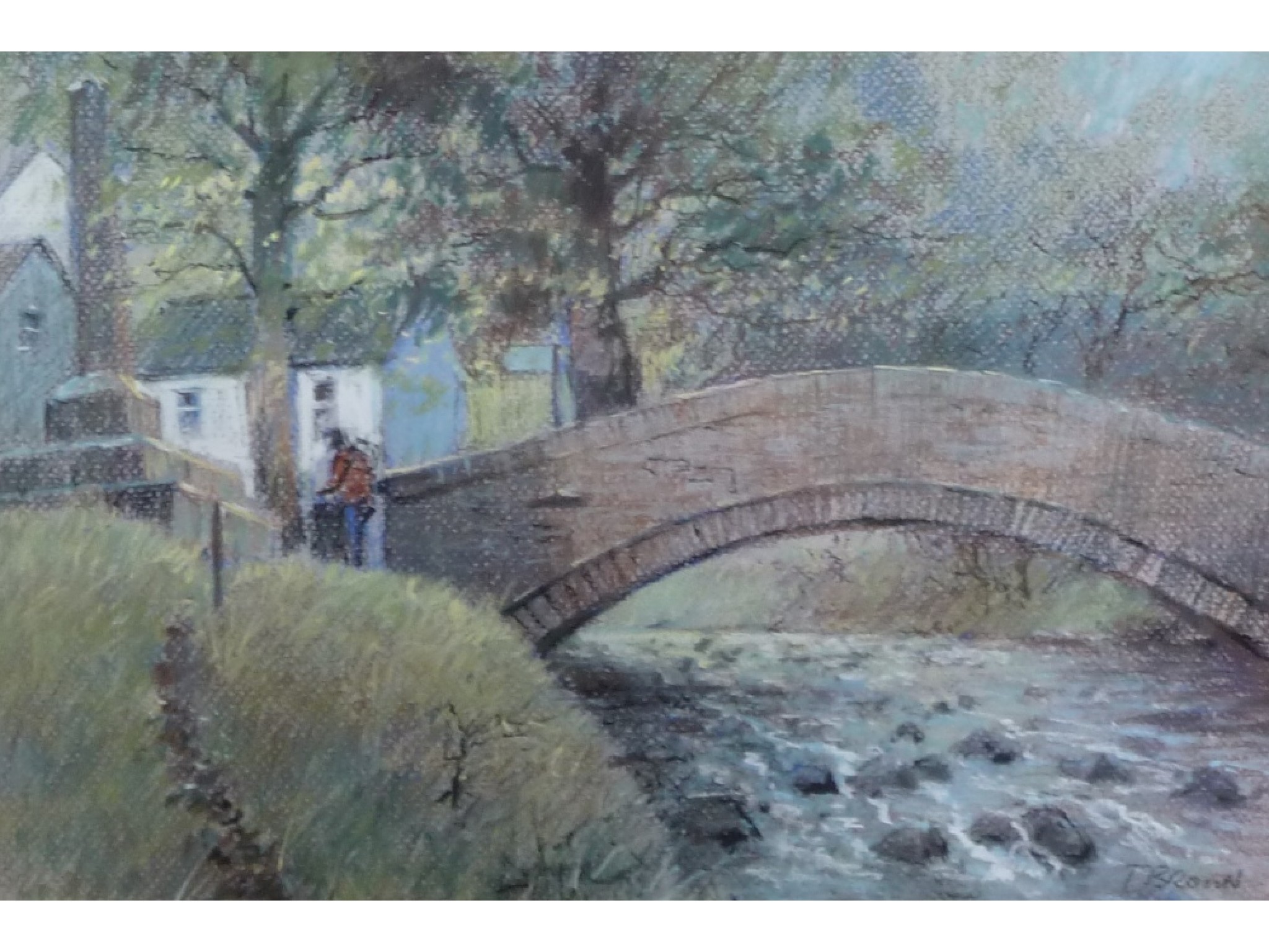 Appraisal: TOM BROWN b PASTEL DRAWING'Clapham Yorkshire Dales'signed lower right titled