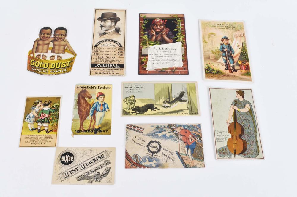 Appraisal: COLLECTION OF ANTIQUE COLOR ADVERTISING CARDSMost first half th Century