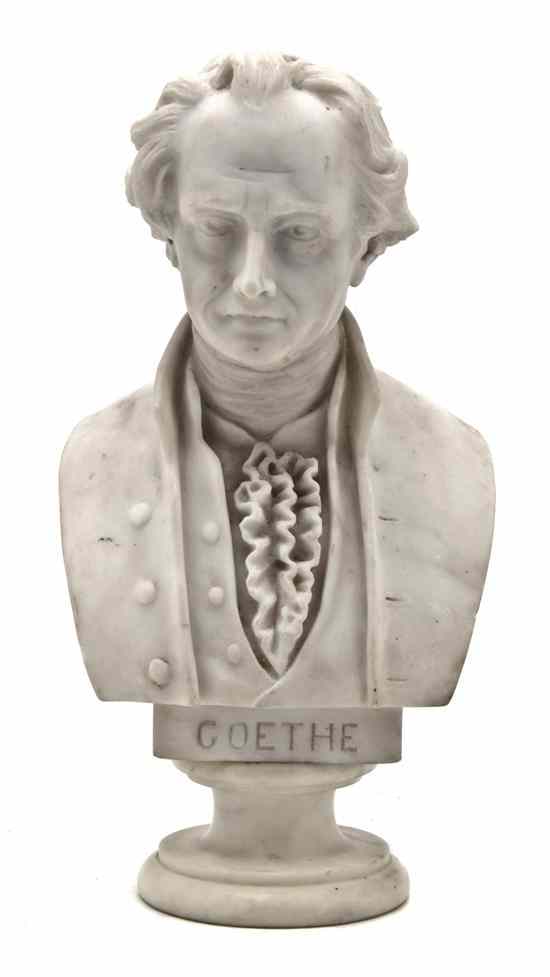 Appraisal: An Italian Marble Bust R Battelli th century depicting Goethe