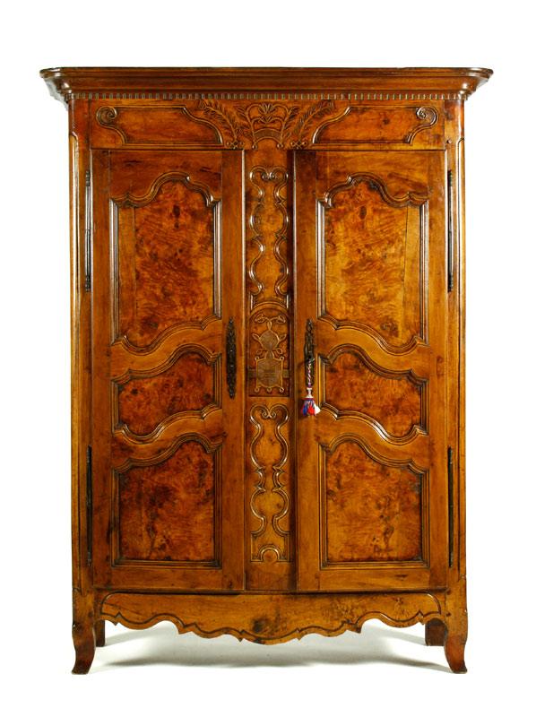 Appraisal: - th C French Carved Wardrobe th Century French carved