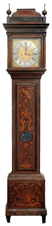 Appraisal: Dutch marquetry eight day longcase clock the square brass dial