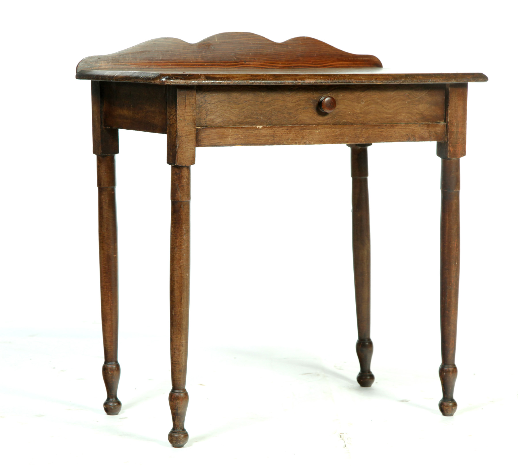 Appraisal: GRAIN PAINTED ONE-DRAWER WORK TABLE American nd half- th century