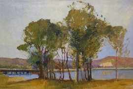 Appraisal: Sydney Long - Narrabeen Lakes oil on canvas signed 'Sydney